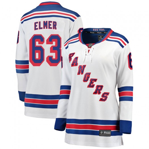 Jake Elmer New York Rangers Women's Fanatics Branded White Breakaway Away Jersey