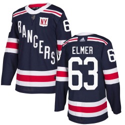 Jake Elmer New York Rangers Youth Adidas Authentic Navy Blue 2018 Winter Classic Home Jersey