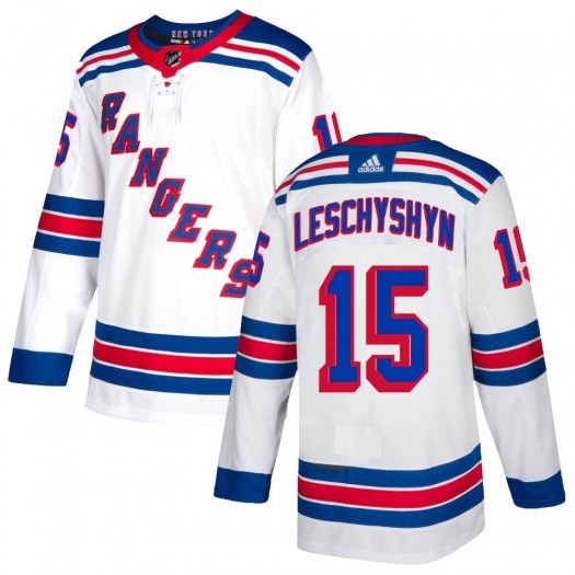 Jake Leschyshyn New York Rangers Men's Adidas Authentic White Jersey