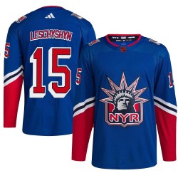 Jake Leschyshyn New York Rangers Youth Adidas Authentic Royal Reverse Retro 2.0 Jersey