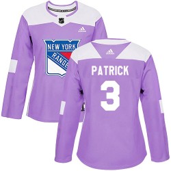 James Patrick New York Rangers Women's Adidas Authentic Purple Fights Cancer Practice Jersey