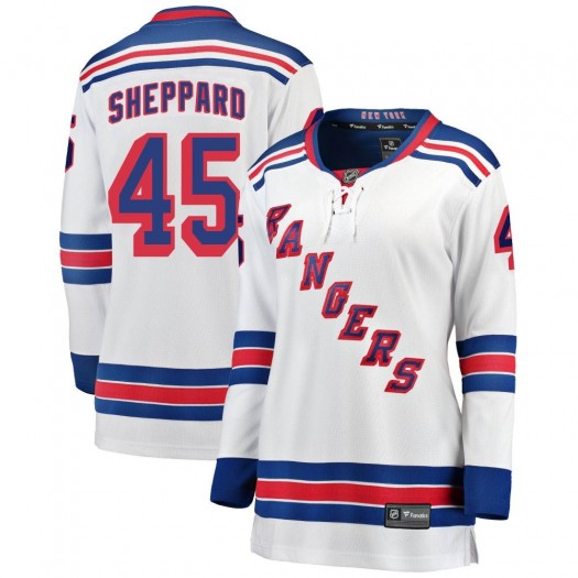 James Sheppard New York Rangers Women's Fanatics Branded White Breakaway Away Jersey