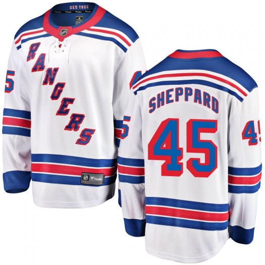 James Sheppard New York Rangers Youth Fanatics Branded White Breakaway Away Jersey