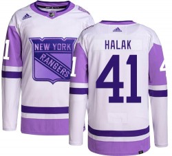 Jaroslav Halak New York Rangers Men's Adidas Authentic Hockey Fights Cancer Jersey