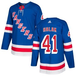 Jaroslav Halak New York Rangers Men's Adidas Authentic Royal Blue Home Jersey