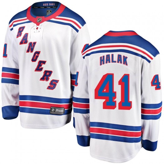 Jaroslav Halak New York Rangers Youth Fanatics Branded White Breakaway Away Jersey