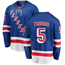 Jarred Tinordi New York Rangers Men's Fanatics Branded Blue Breakaway Home Jersey