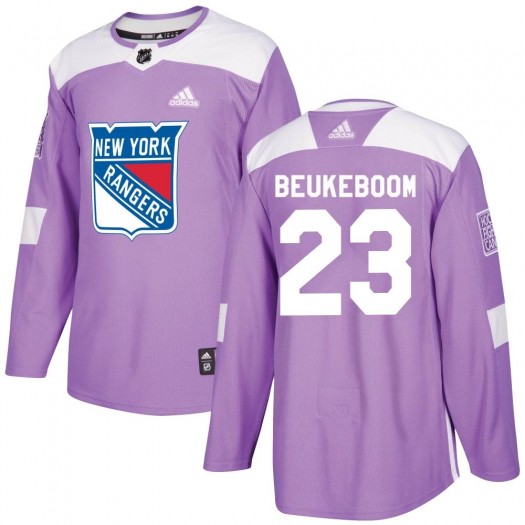 Jeff Beukeboom New York Rangers Men's Adidas Authentic Purple Fights Cancer Practice Jersey