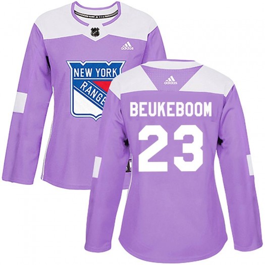 Jeff Beukeboom New York Rangers Women's Adidas Authentic Purple Fights Cancer Practice Jersey