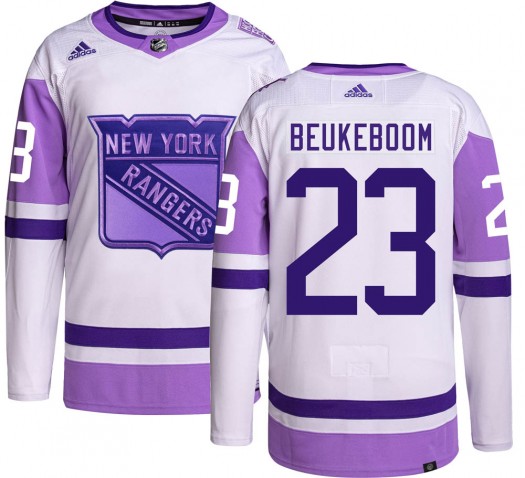 Jeff Beukeboom New York Rangers Youth Adidas Authentic Hockey Fights Cancer Jersey