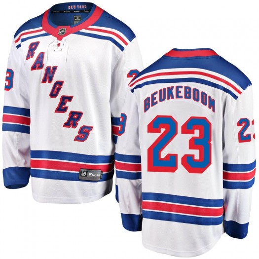 Jeff Beukeboom New York Rangers Youth Fanatics Branded White Breakaway Away Jersey