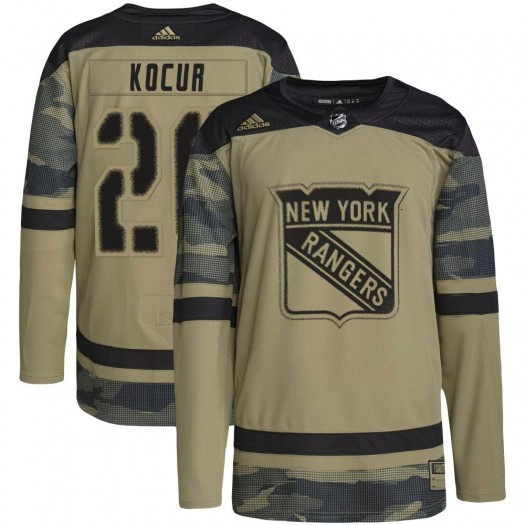 Joey Kocur New York Rangers Youth Adidas Authentic Camo Military Appreciation Practice Jersey