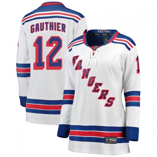 Julien Gauthier New York Rangers Women's Fanatics Branded White Breakaway Away Jersey