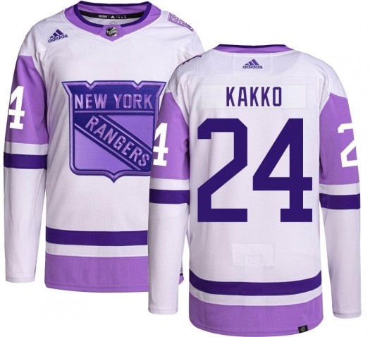 Kaapo Kakko New York Rangers Men's Adidas Authentic Hockey Fights Cancer Jersey