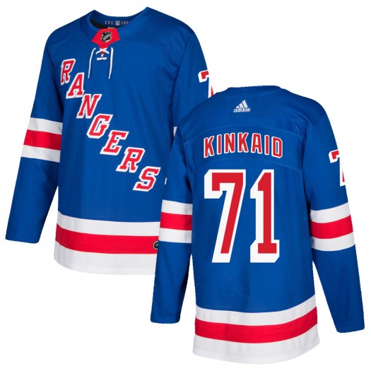 Keith Kinkaid New York Rangers Men's Adidas Authentic Royal Blue Home Jersey