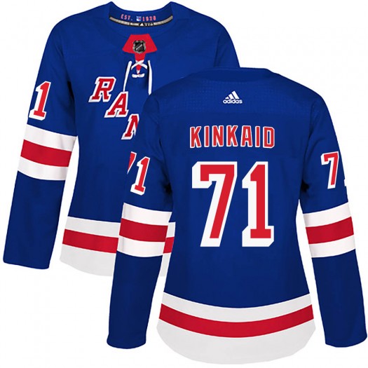Keith Kinkaid New York Rangers Women's Adidas Authentic Royal Blue Home Jersey