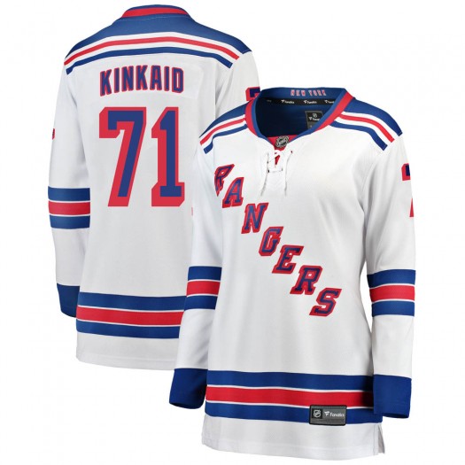 Keith Kinkaid New York Rangers Women's Fanatics Branded White Breakaway Away Jersey