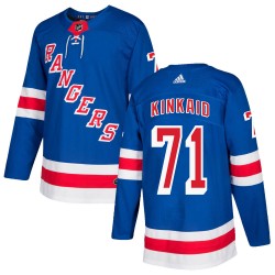 Keith Kinkaid New York Rangers Youth Adidas Authentic Royal Blue Home Jersey
