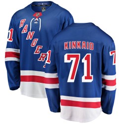 Keith Kinkaid New York Rangers Youth Fanatics Branded Blue Breakaway Home Jersey
