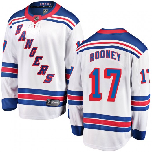 Kevin Rooney New York Rangers Men's Fanatics Branded White Breakaway Away Jersey