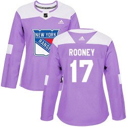 Kevin Rooney New York Rangers Women's Adidas Authentic Purple Fights Cancer Practice Jersey