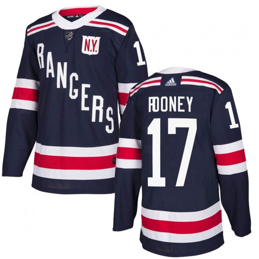 Kevin Rooney New York Rangers Youth Adidas Authentic Navy Blue 2018 Winter Classic Home Jersey