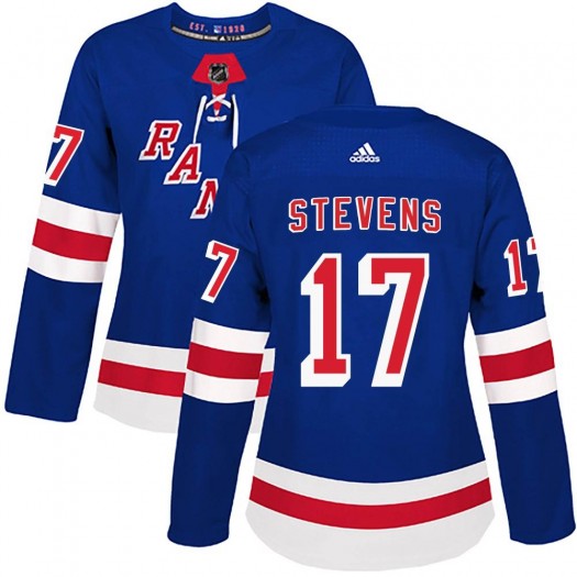Kevin Stevens New York Rangers Women's Adidas Authentic Royal Blue Home Jersey