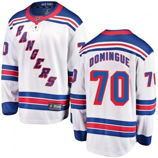 Louis Domingue New York Rangers Men's Fanatics Branded White Breakaway Away Jersey