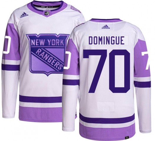 Louis Domingue New York Rangers Youth Adidas Authentic Hockey Fights Cancer Jersey