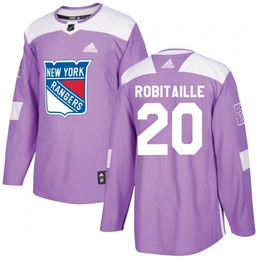 Luc Robitaille New York Rangers Men's Adidas Authentic Purple Fights Cancer Practice Jersey