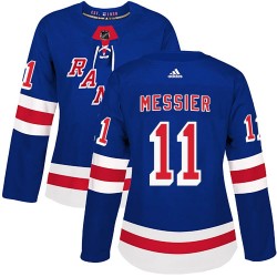 Mark Messier New York Rangers Women's Adidas Authentic Royal Blue Home Jersey