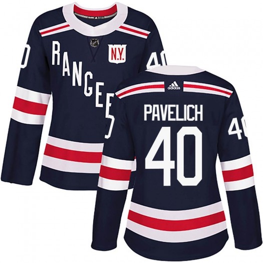Mark Pavelich New York Rangers Women's Adidas Authentic Navy Blue 2018 Winter Classic Home Jersey