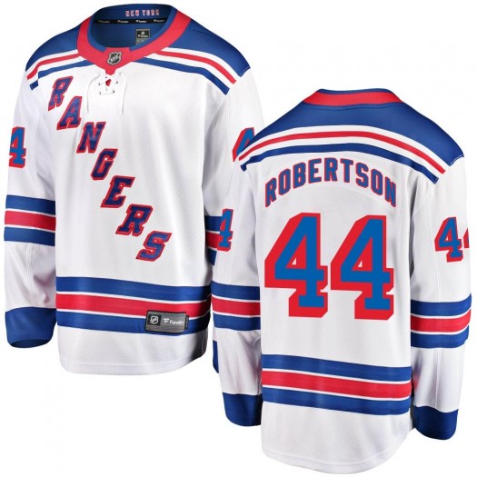 Matthew Robertson New York Rangers Youth Fanatics Branded White Breakaway Away Jersey