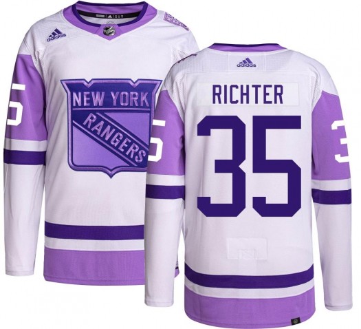 Mike Richter New York Rangers Men's Adidas Authentic Hockey Fights Cancer Jersey