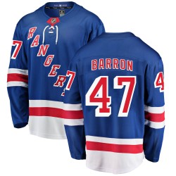 Morgan Barron New York Rangers Youth Fanatics Branded Blue Breakaway Home Jersey