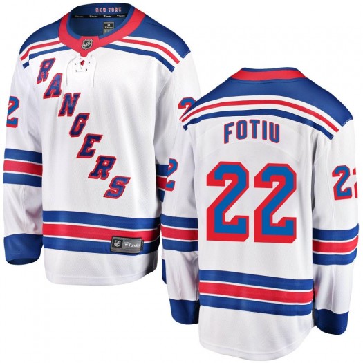 Nick Fotiu New York Rangers Men's Fanatics Branded White Breakaway Away Jersey