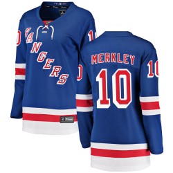 Nick Merkley New York Rangers Women's Fanatics Branded Blue Breakaway Home Jersey