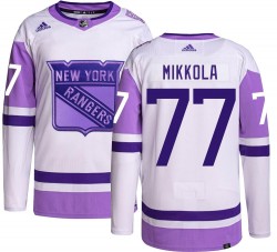 Niko Mikkola New York Rangers Men's Adidas Authentic Hockey Fights Cancer Jersey