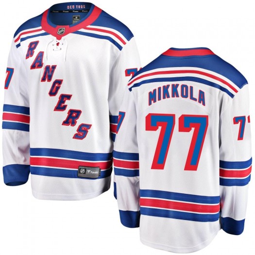 Niko Mikkola New York Rangers Men's Fanatics Branded White Breakaway Away Jersey