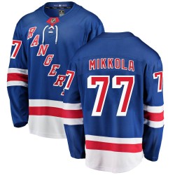 Niko Mikkola New York Rangers Youth Fanatics Branded Blue Breakaway Home Jersey