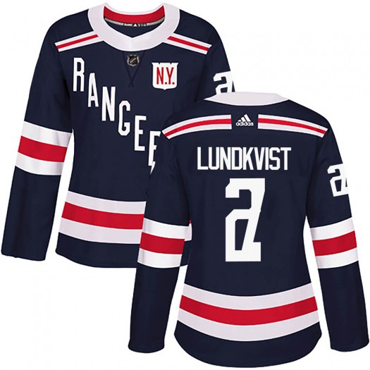Nils Lundkvist New York Rangers Women's Adidas Authentic Navy Blue 2018 Winter Classic Home Jersey