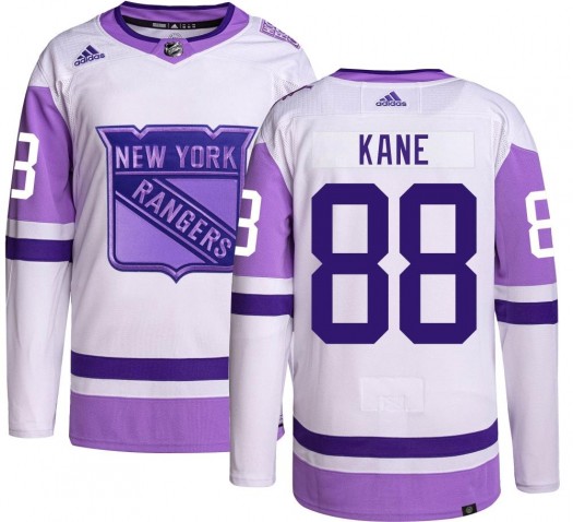 Patrick Kane New York Rangers Youth Adidas Authentic Hockey Fights Cancer Jersey