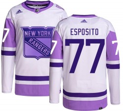 Phil Esposito New York Rangers Men's Adidas Authentic Hockey Fights Cancer Jersey