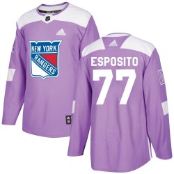 Phil Esposito New York Rangers Men's Adidas Authentic Purple Fights Cancer Practice Jersey