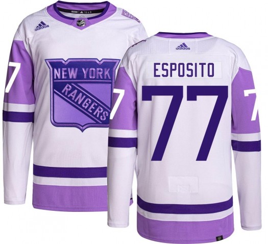 Phil Esposito New York Rangers Youth Adidas Authentic Hockey Fights Cancer Jersey