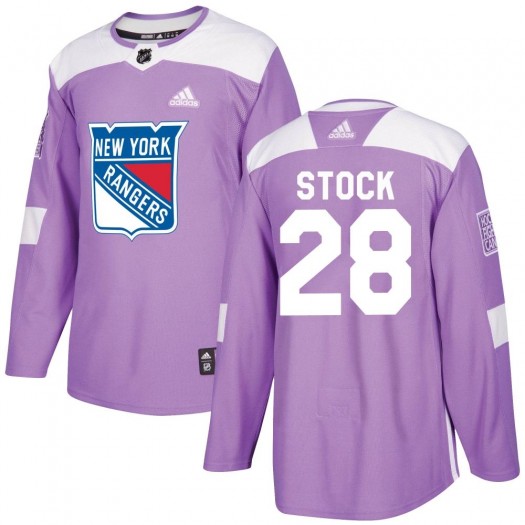 P.j. Stock New York Rangers Men's Adidas Authentic Purple Fights Cancer Practice Jersey