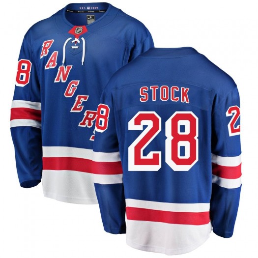 P.j. Stock New York Rangers Youth Fanatics Branded Blue Breakaway Home Jersey