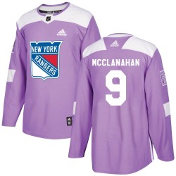 Rob Mcclanahan New York Rangers Men's Adidas Authentic Purple Fights Cancer Practice Jersey