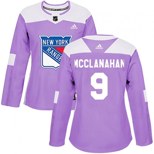 Rob Mcclanahan New York Rangers Women's Adidas Authentic Purple Fights Cancer Practice Jersey