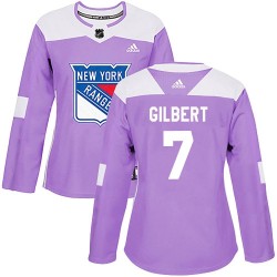 Rod Gilbert New York Rangers Women's Adidas Authentic Purple Fights Cancer Practice Jersey
